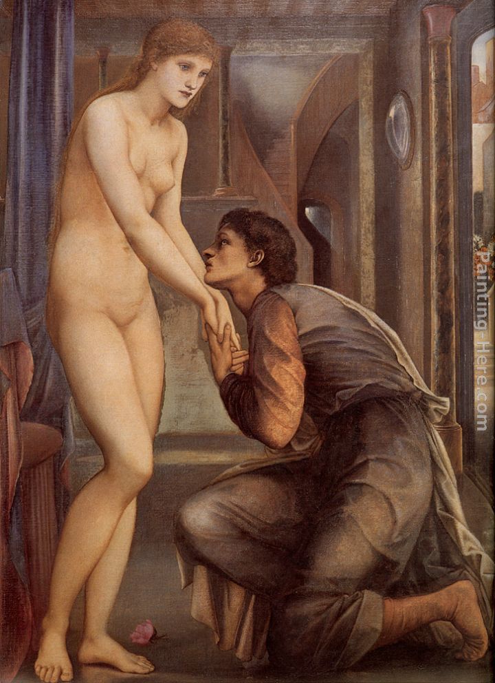 Pygmalion and the Image IV - The Soul Attains [detail] painting - Edward Burne-Jones Pygmalion and the Image IV - The Soul Attains [detail] art painting